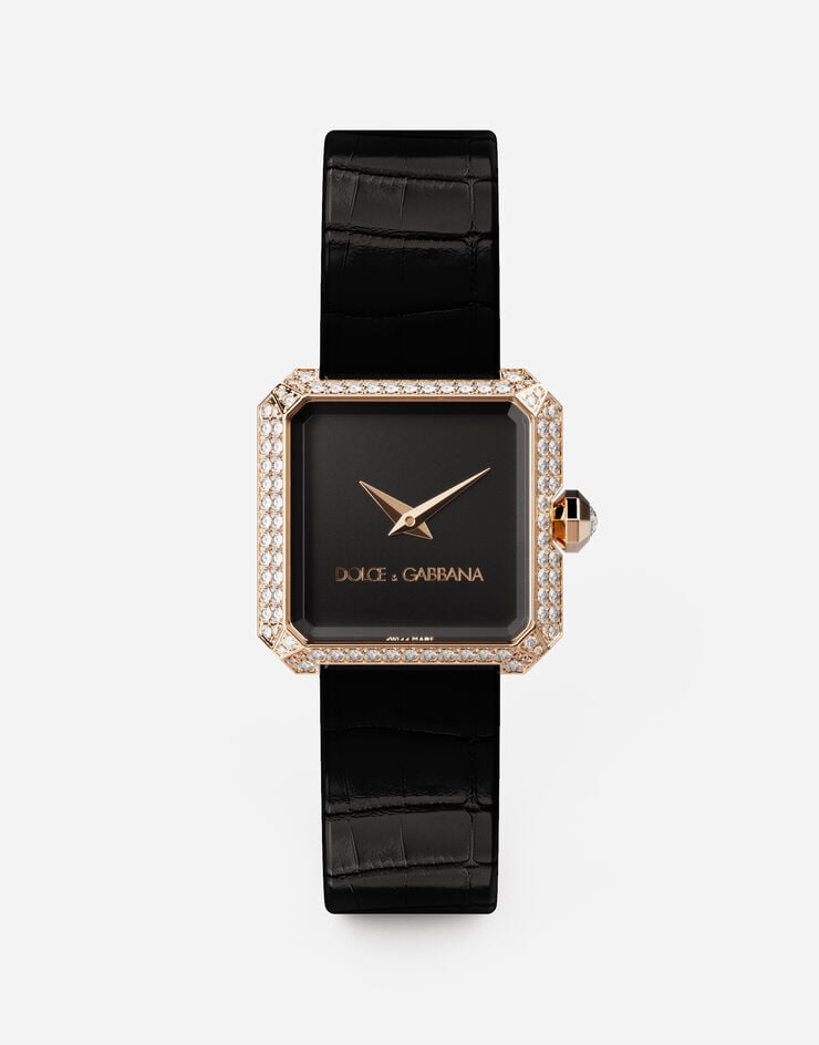 Dolce & Gabbana Reloj de oro y diamantes Negro WWJC2GXSB01