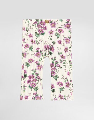 Dolce & Gabbana Pantaloni a costine stampa violette Stampa L2JPG7HS7QZ
