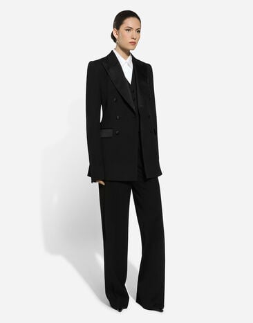 Dolce & Gabbana Flared wool gabardine pants Black FTC18TFU28J