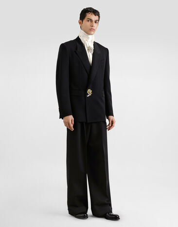 Dolce & Gabbana Double-breasted jacket inwool gabardine Black G2VS9ZFU21E