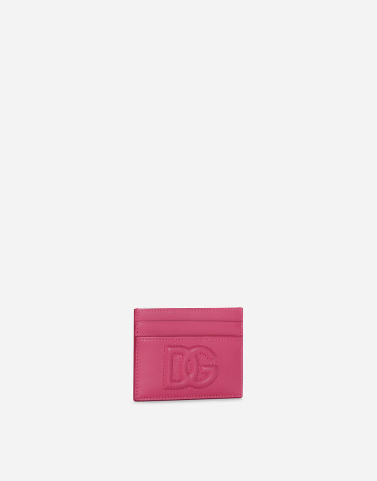 Dolce & Gabbana Porte-cartes en cuir de veau à Logo DG Lilas BI0330AG081