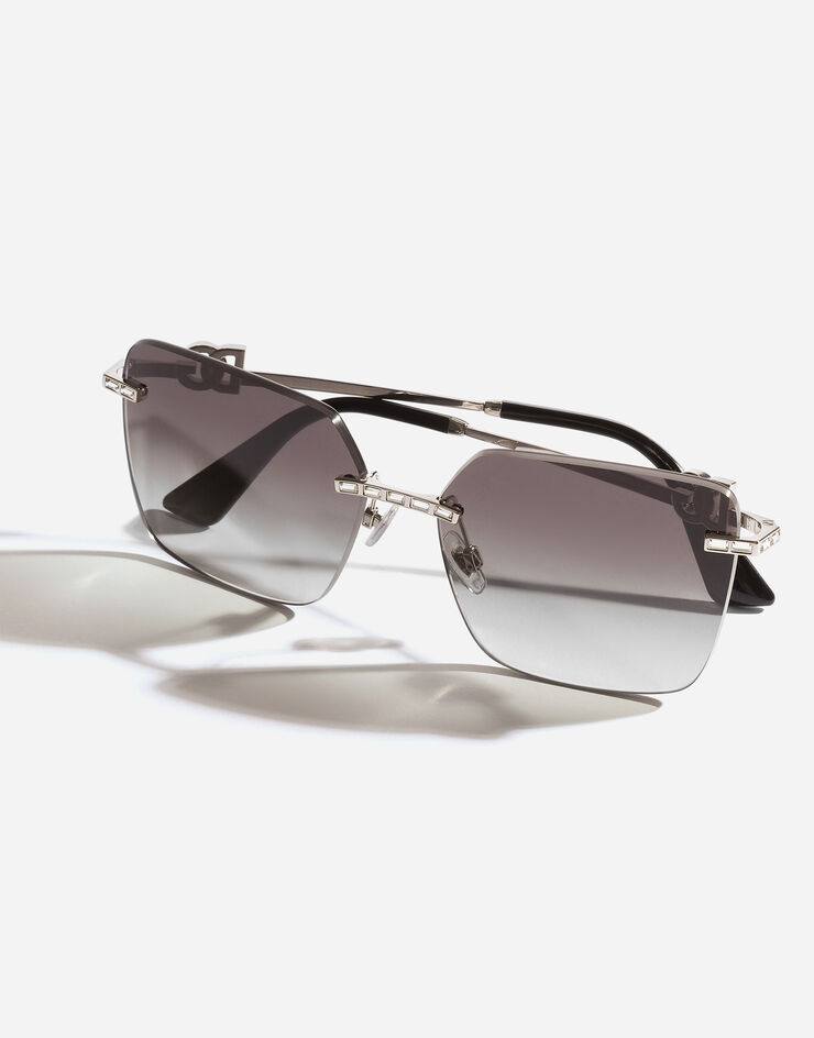Dolce & Gabbana DG Crystals Sunglasses Dolce & Gabbana DG Crystals Sunglasses Silver VG2332VM58G