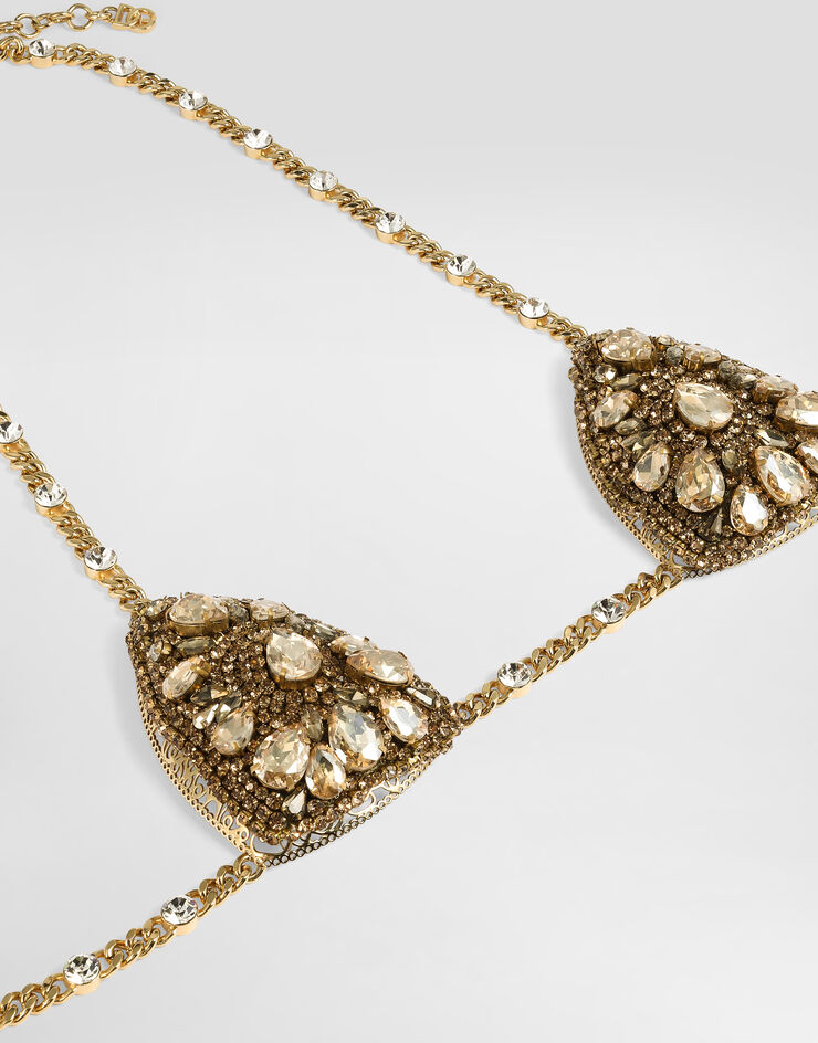Dolce & Gabbana Bra with embroidery Gold WZS6M2W1111