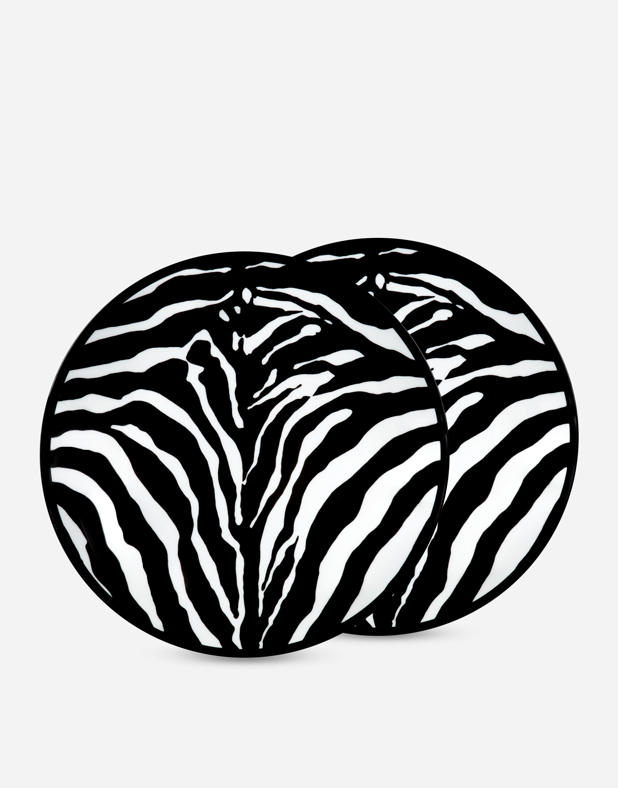 Set 2 Porcelain Dinner Plates in Multicolor | Dolce&Gabbana® US