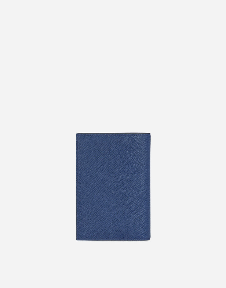 Dolce & Gabbana Dauphine calfskin passport holder Blue BP2215AZ602