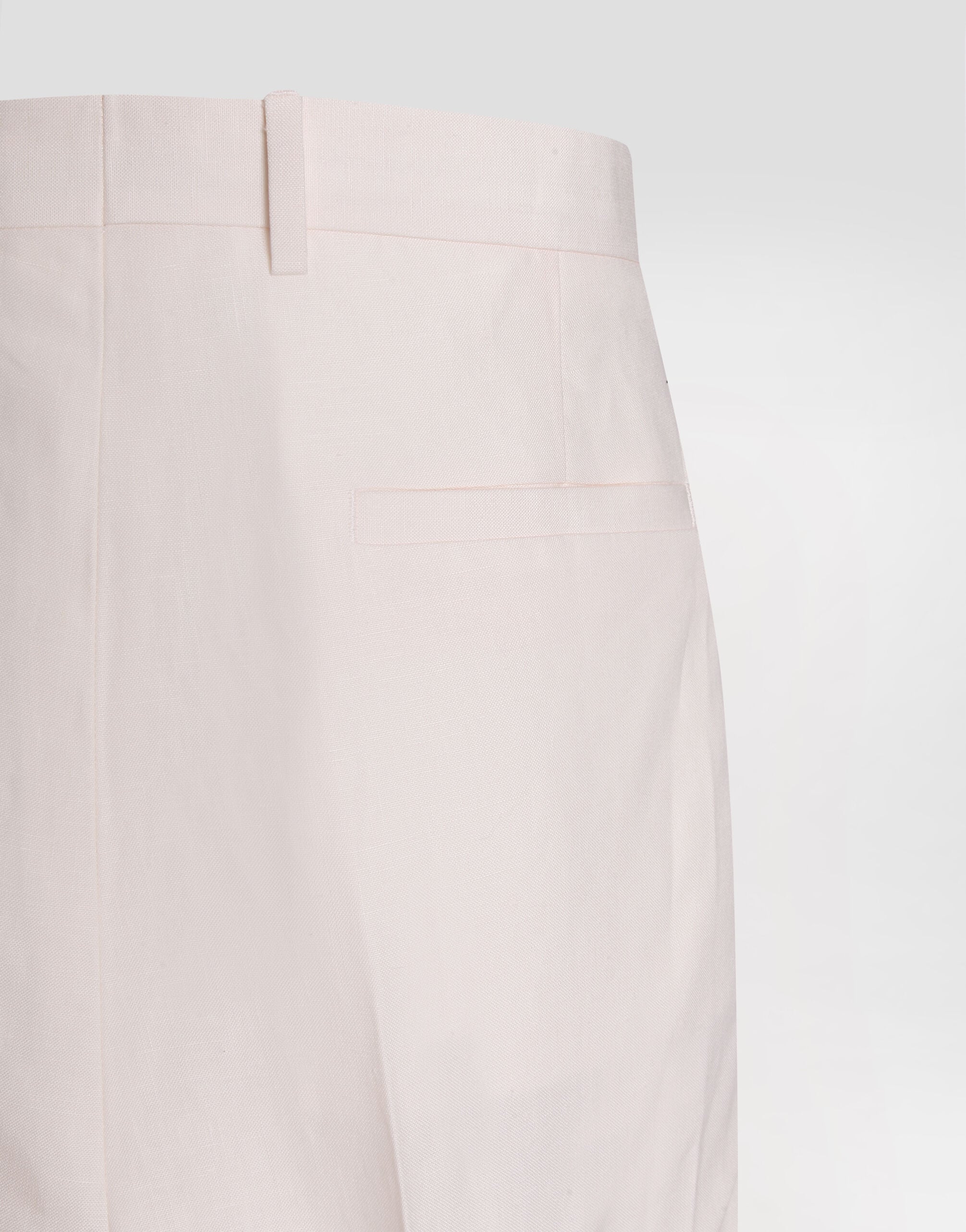 Double-breasted suit in linen canvas - thumbnail 7