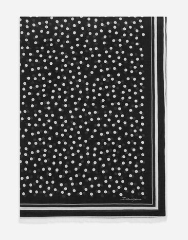 Dolce & Gabbana Polka-dot modal and cashmere scarf Print FS184AGDCFZ