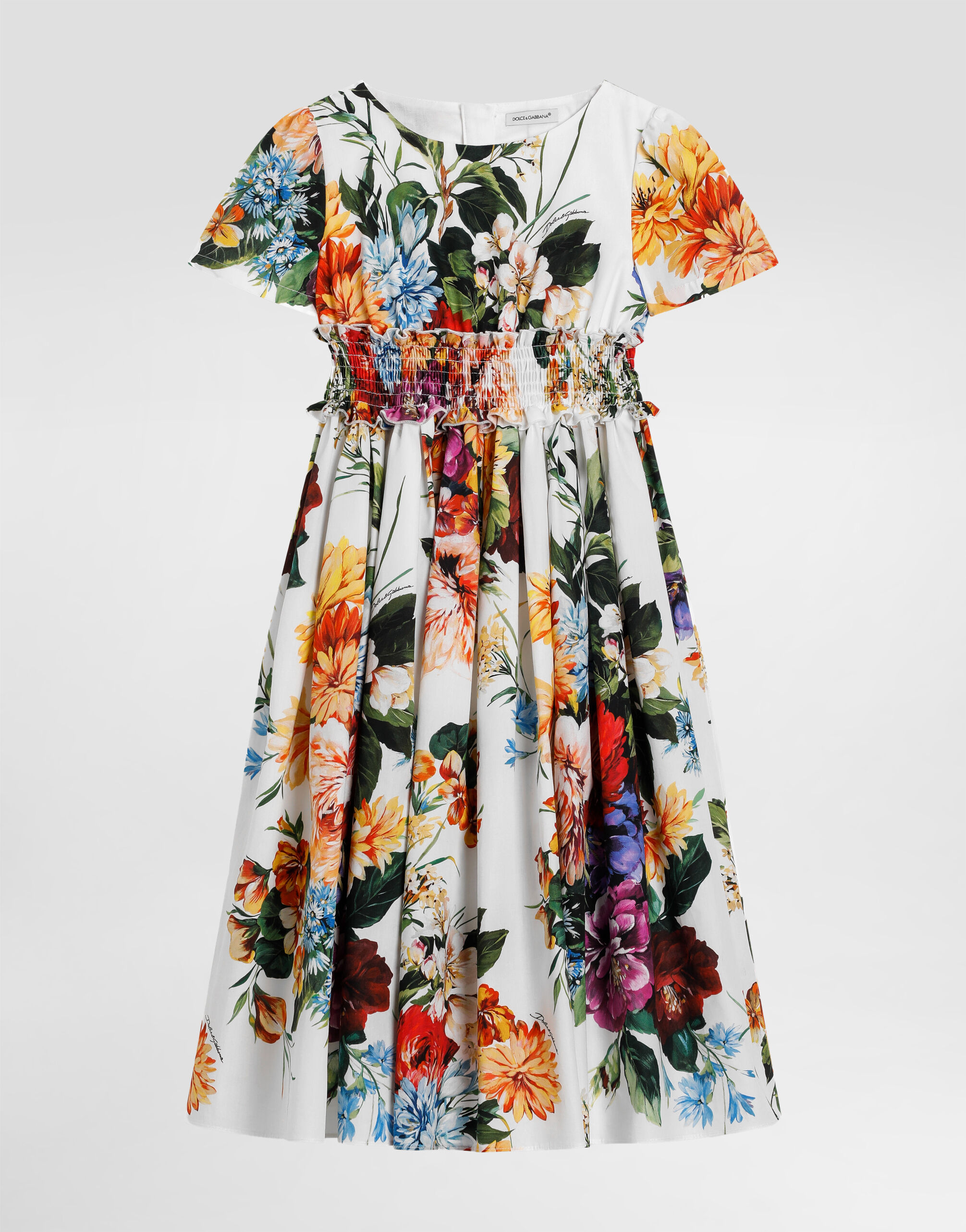 DOLCE&GABBANA 11-12age  140〜150cmドルガバ子供服 Doll with chiffon dress in Multicolor for Girls