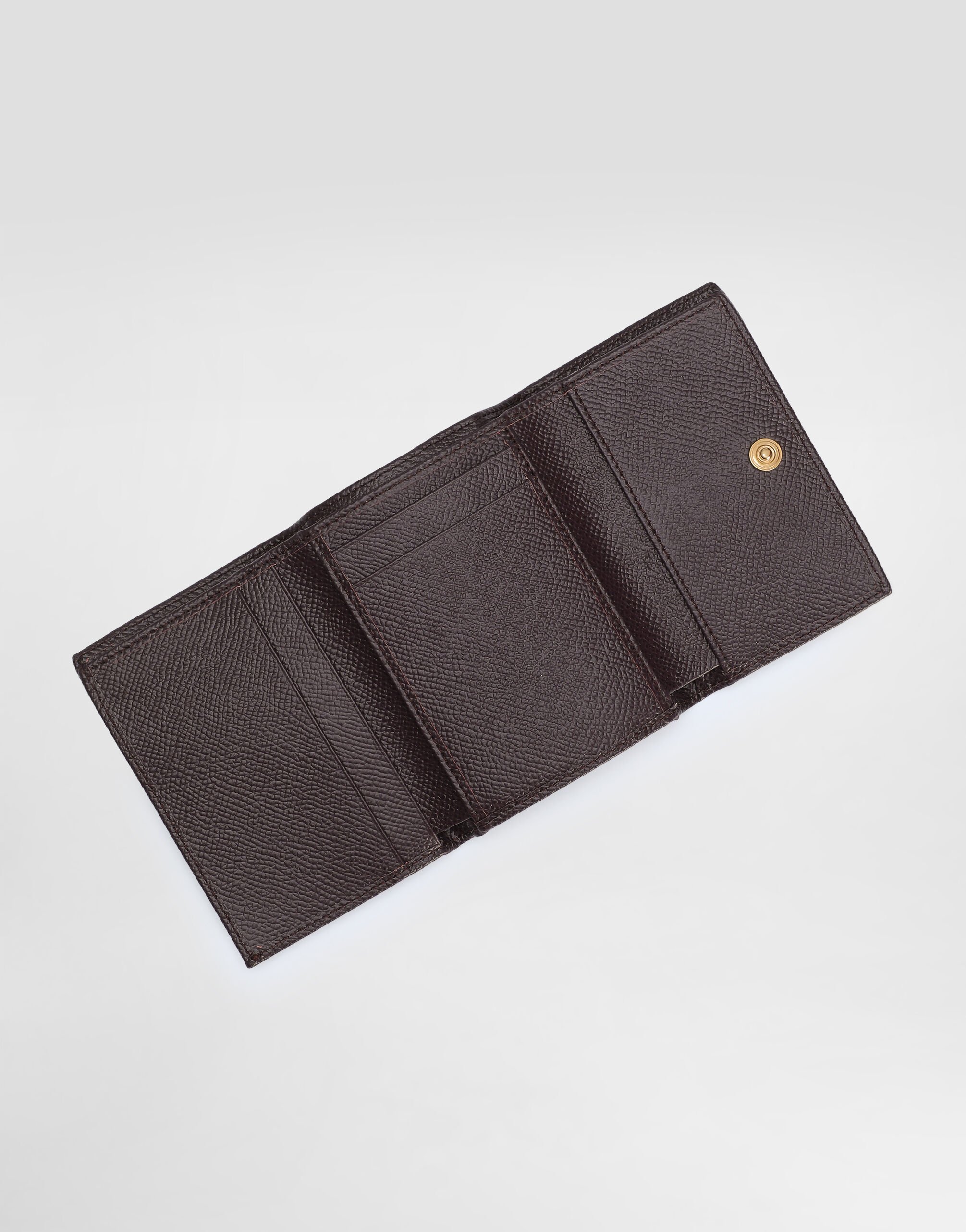 French flap wallet with tag in Purple for Women | Dolce&Gabbana®
