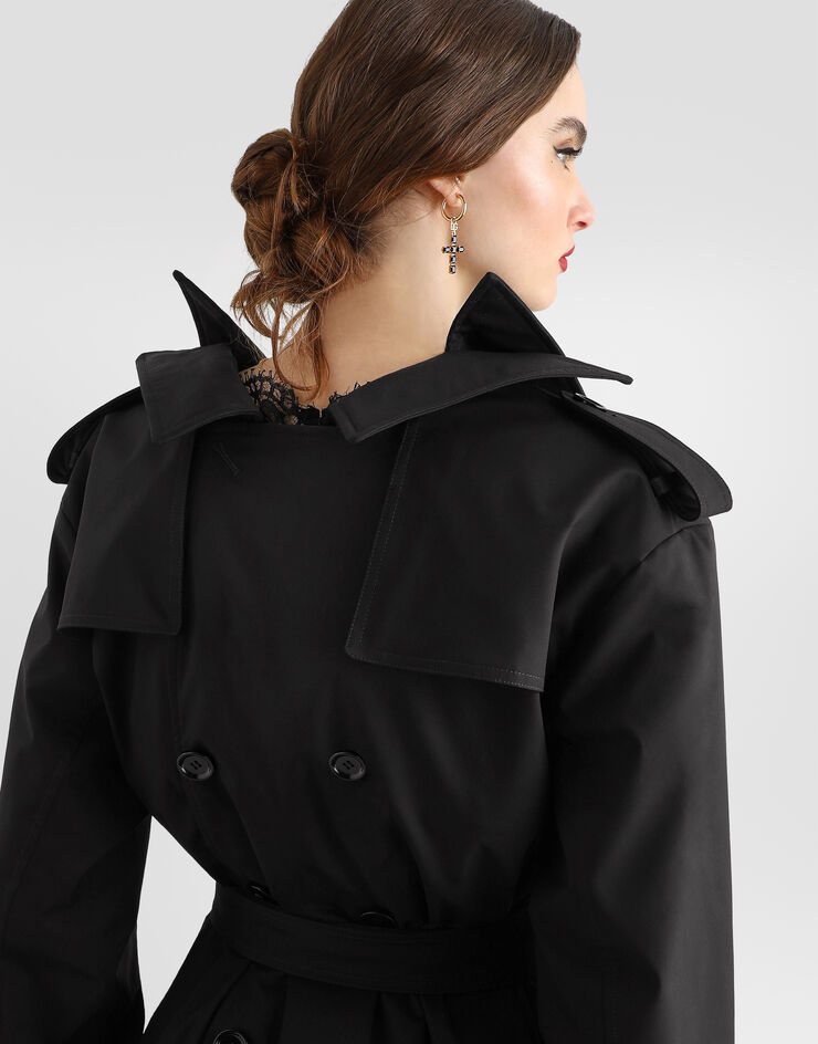 Dolce & Gabbana Trench en taffetas Noir F0X2ATGDEBL