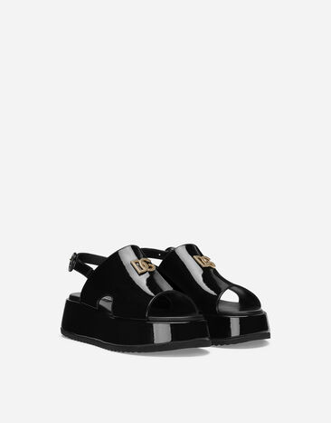 Dolce & Gabbana Patent leather sandals Black D11229A1328