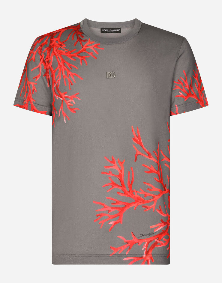 Dolce & Gabbana T-SHIRT M/CORTA GIRO Multicolor G8KBAZHI7WJ