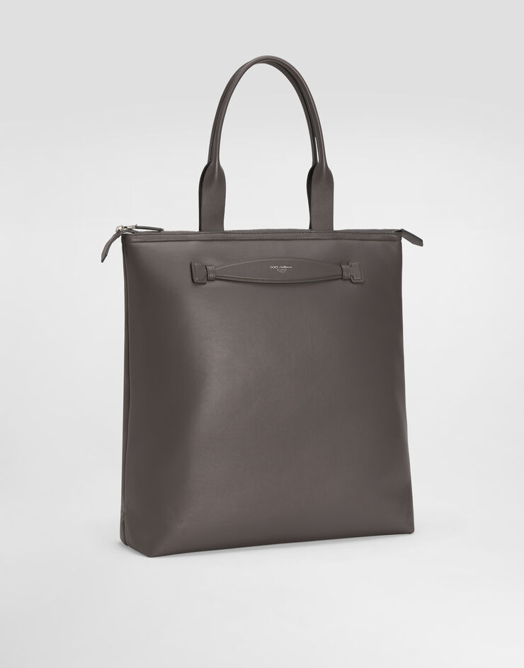 Dolce & Gabbana Bolso shopper de napa de piel de becerro Gris BM2415AF984