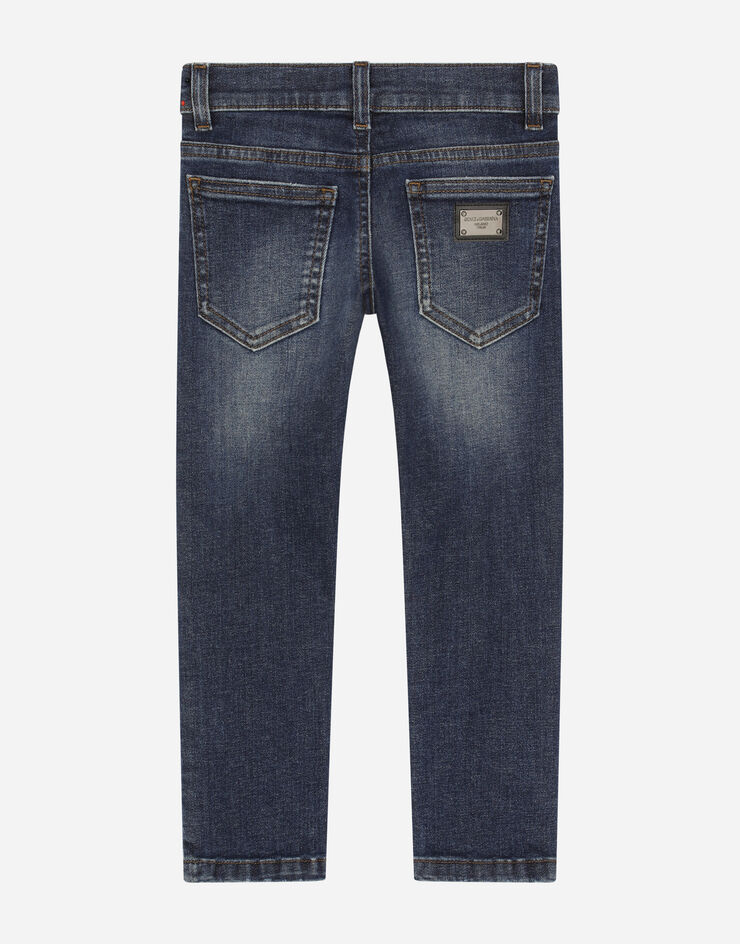 Dolce & Gabbana Jeans slim in denim stretch blu lavato Blu L41F96LDB06