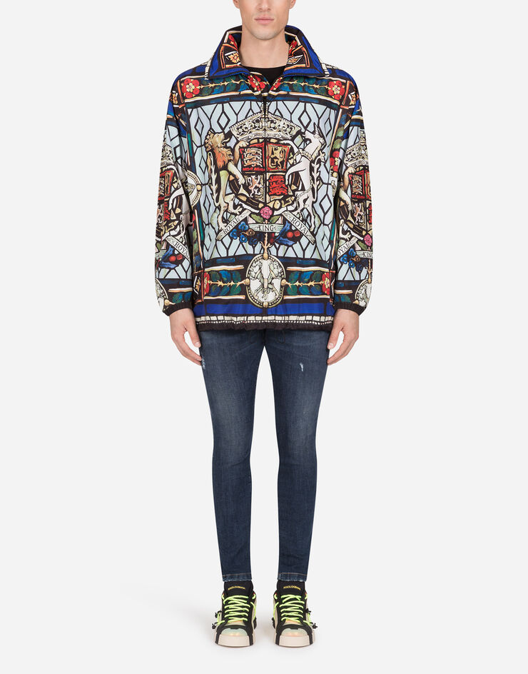 Dolce & Gabbana NYLON JACKET WITH STAINED GLASS WINDOW STYLE PRINT MULTICOLORED G9QW9TG7VDL