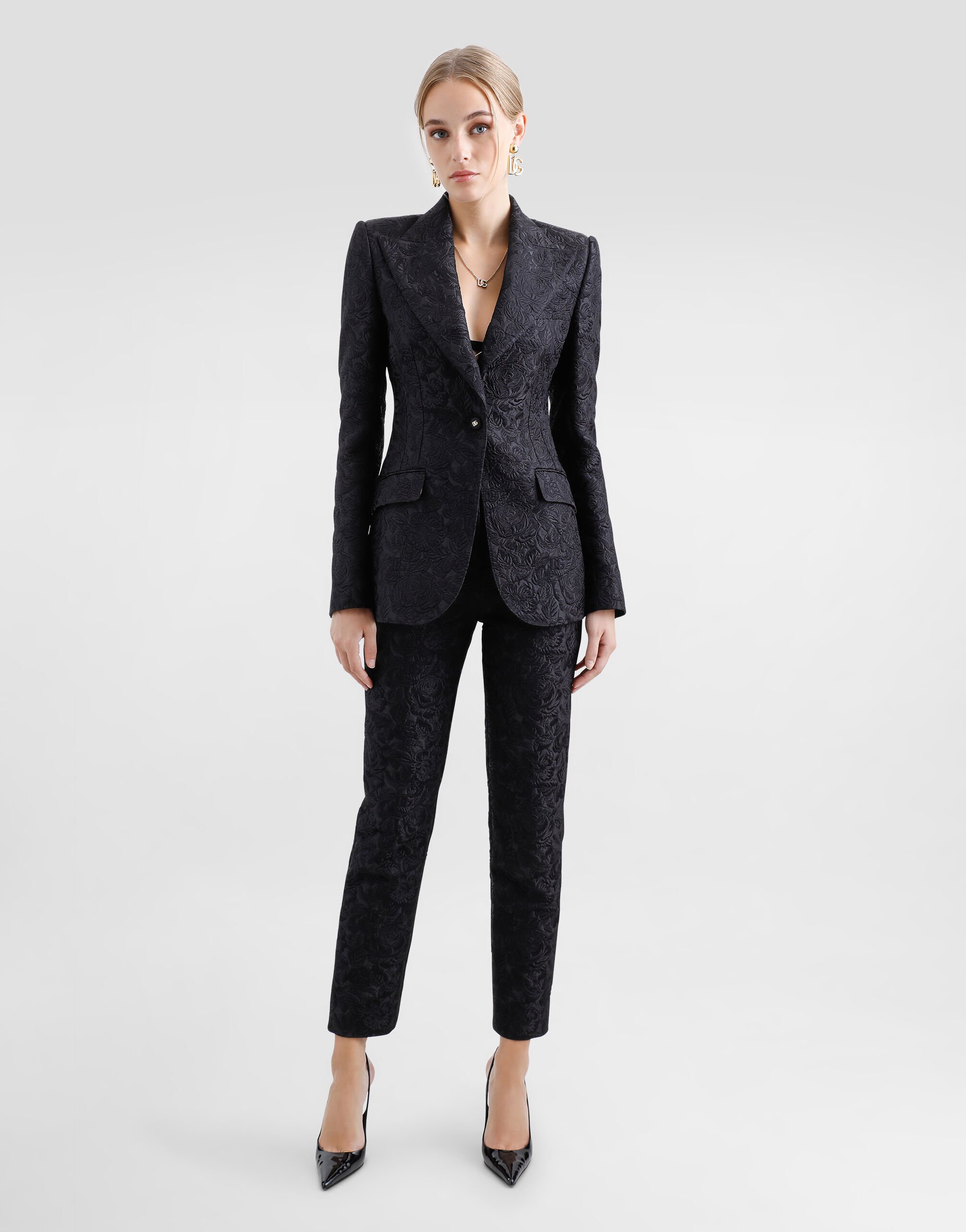 【関税&送料込】Dolce & Gabbana Giacca Turlington Single-breasted woolen Turlington blazer in Black for Women