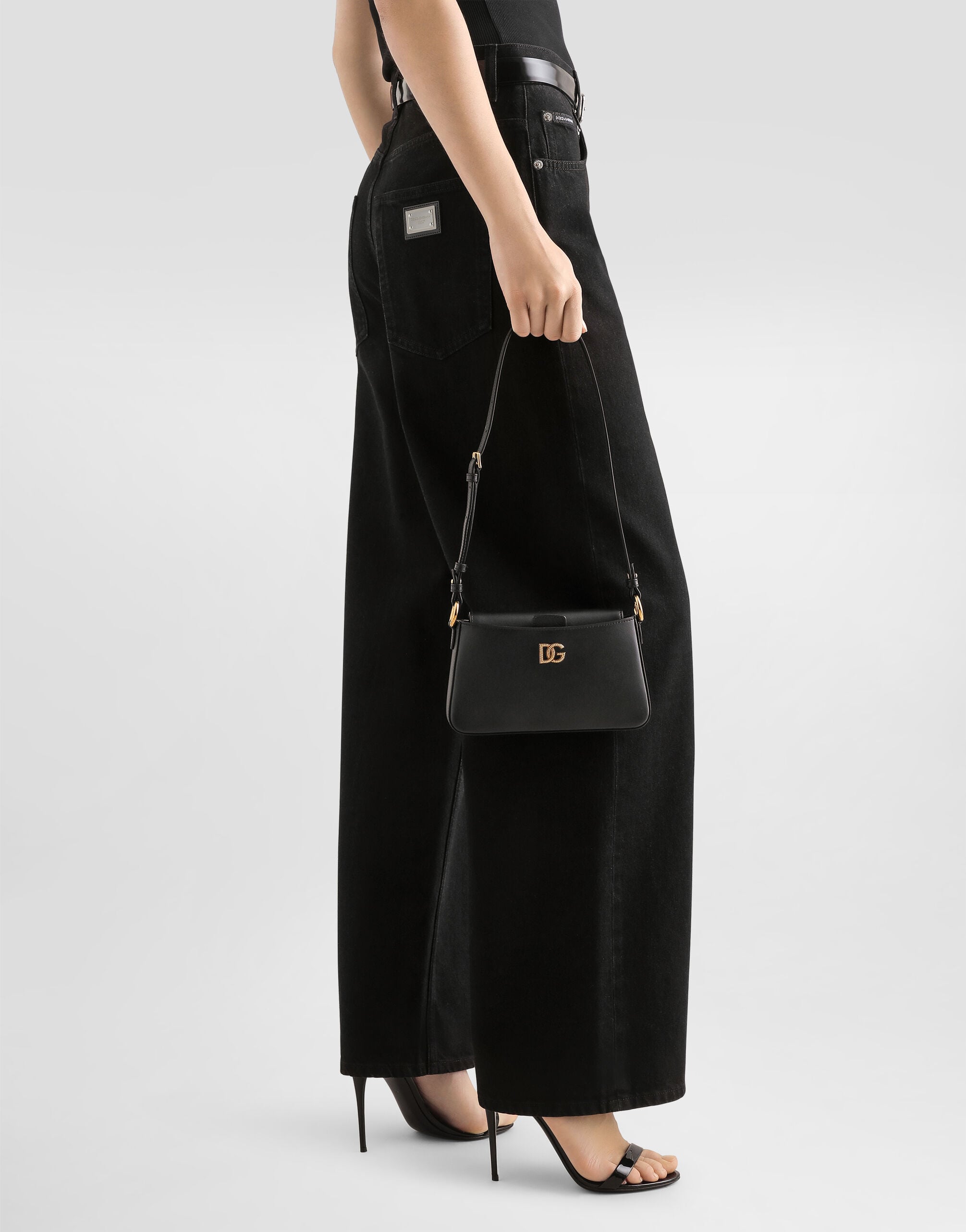 Calfskin phone bag in Black for Women | Dolce&Gabbana® US