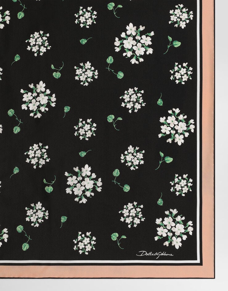 Dolce & Gabbana 70x70 geranium-print silk twill scarf Dolce & Gabbana 70x70 geranium-print silk twill scarf Multicolor FN092RGDDUM