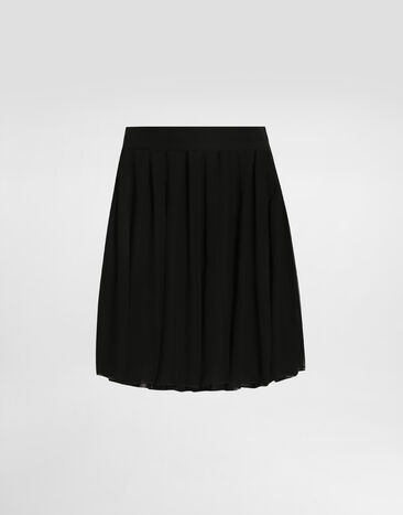 Dolce & Gabbana 百褶雪纺半裙 黑 F4C7TTFUSNW