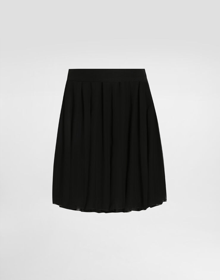Dolce & Gabbana 百褶雪纺半裙 黑 F4C7TTFUSNW