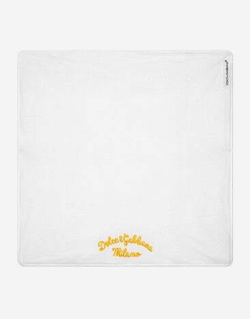 Dolce & Gabbana Couverture en jersey à imprimé majoliques jaunes Imprimé LNJAD7II7DZ