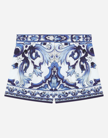 DolceGabbanaSpa Majolica-print poplin shorts Multicolor L53Q04G7EY1
