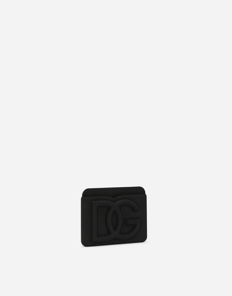 Dolce & Gabbana Rubber card holder with embossed logo Nero BP3230AG816