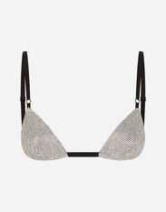 Dolce&Gabbana Crystal mesh bra Silver WNP8S1W1111