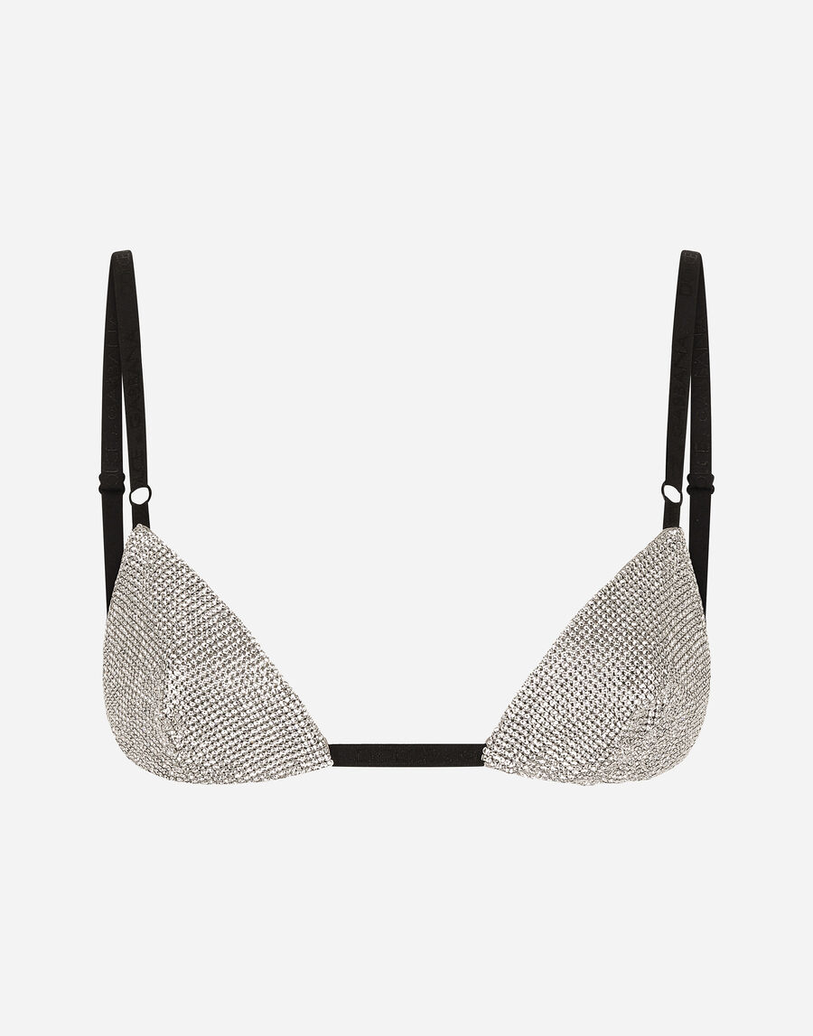 Crystal mesh bra