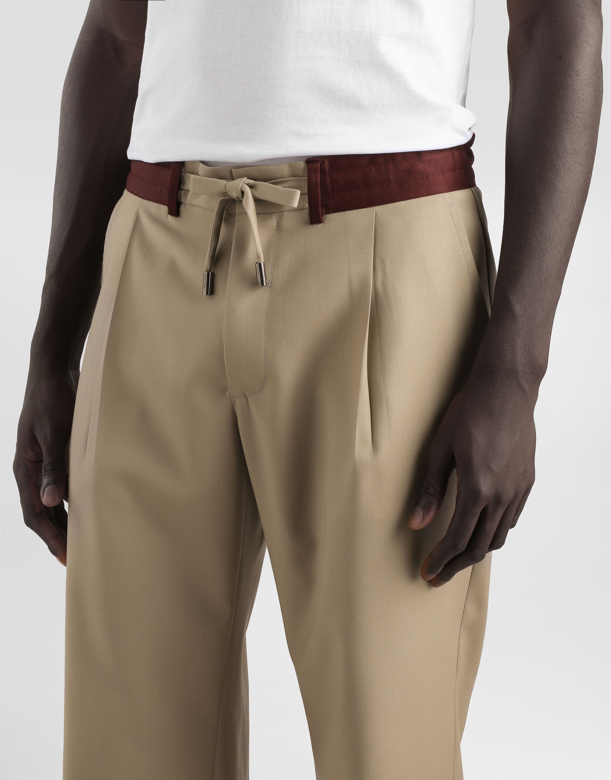 Beigeのメンズ Wool canvas trousers | Dolce&Gabbana®