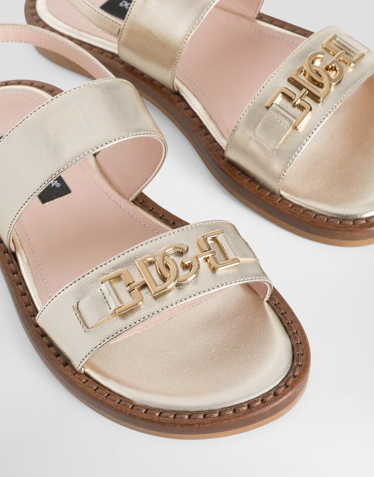 Dolce & Gabbana Laminated nappa leather sandals Dolce & Gabbana Laminated nappa leather sandals Grey D11374AJ133