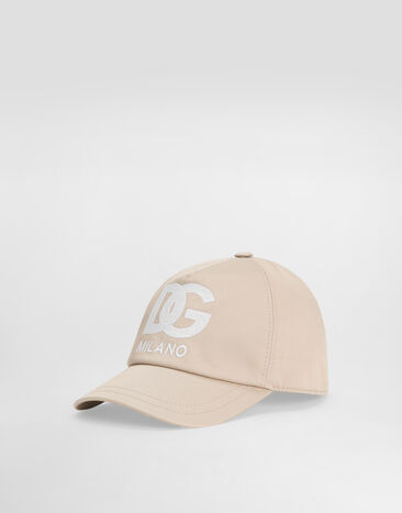 Dolce & Gabbana Gabardine baseball cap with DG logo Blue LBKAG2JBCF8