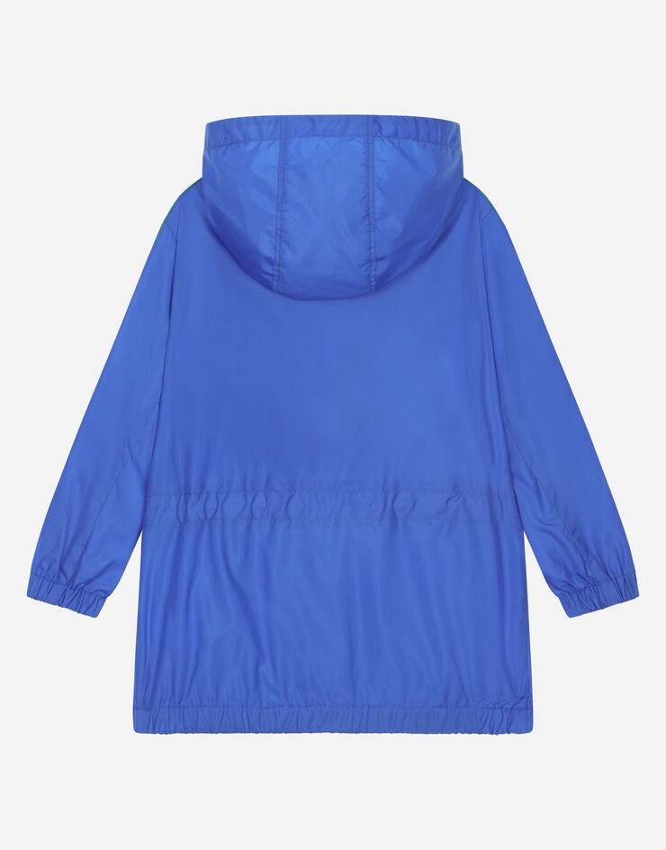 Dolce & Gabbana Nylon jacket with DG logo band Blue L4JB4RG7E4I