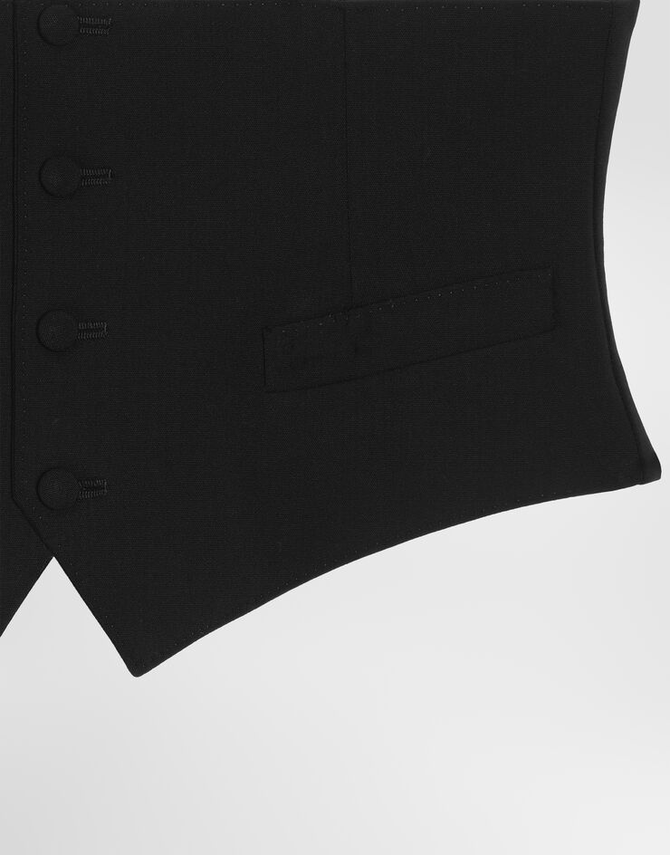 Dolce & Gabbana Kummerbund aus mikroripp Schwarz G713OTFUBG3
