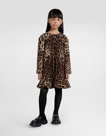 Dolce & Gabbana Leo-print double crêpe dress Print L54DK7FS2A3