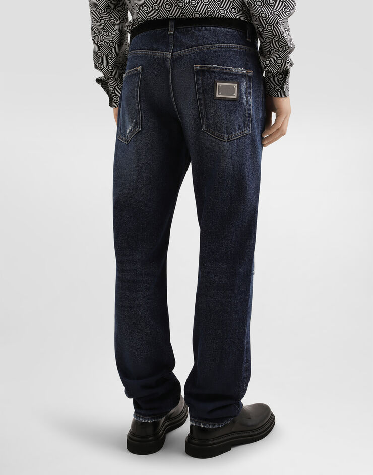 Dolce & Gabbana Loose cotton denim jeans Multicolor GYJDADG8NK6