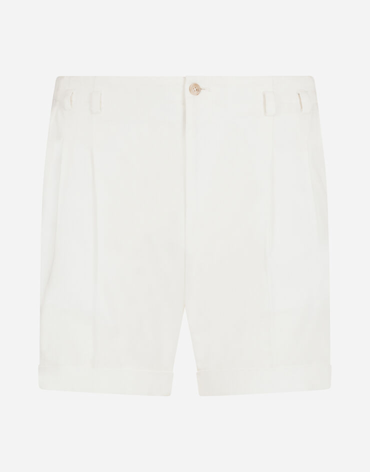 Dolce & Gabbana Stretch cotton bermuda shorts WHITE GWC7ATFUFJU