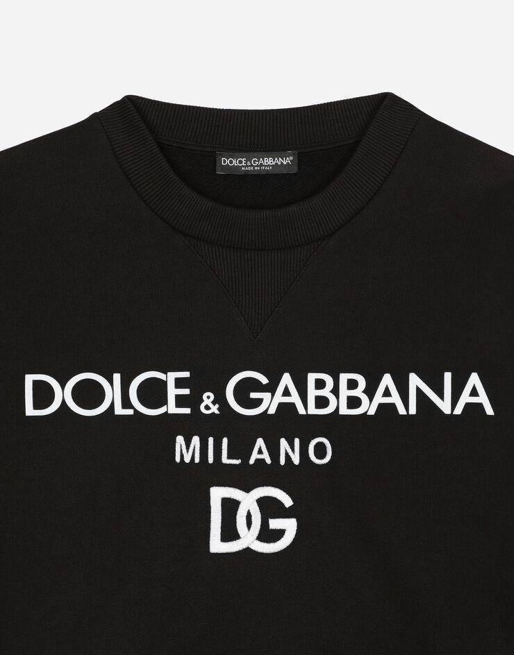 Dolce & Gabbana Sweat-shirt en jersey à imprimé Dolce&Gabbana Noir F9O24ZFU7DU