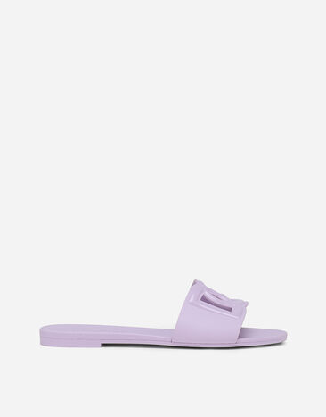 Dolce & Gabbana Rubber beachwear sliders Lilac CW2215AN994