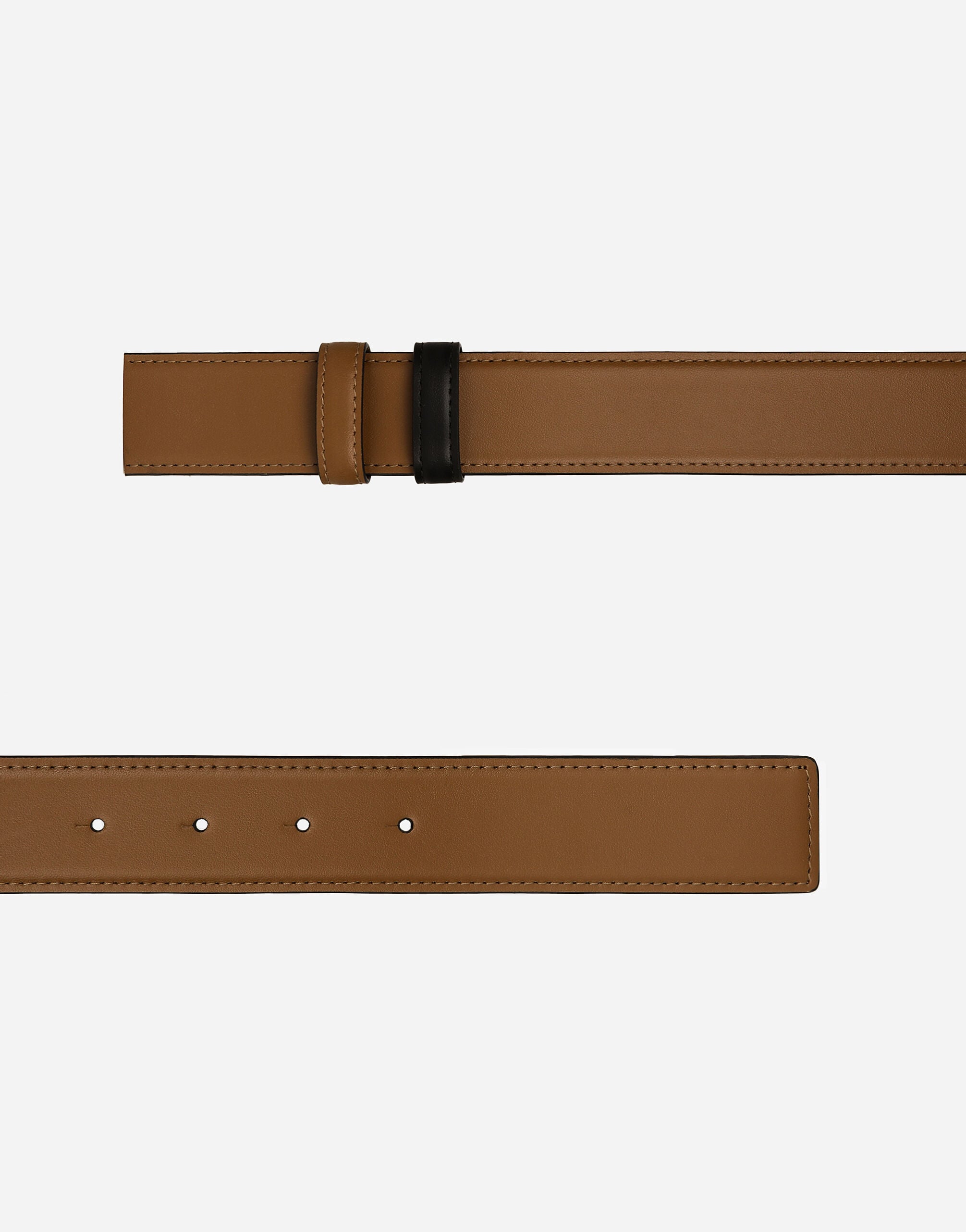 Reversible calfskin belt strap in Multicolor for Men | Dolce&Gabbana®