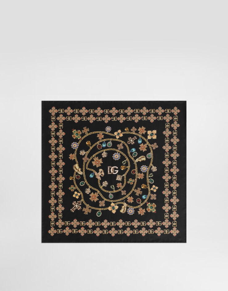 Dolce & Gabbana Tuch 50 x 50 aus Seidentwill Mehrfarbig FN093RGDDAW