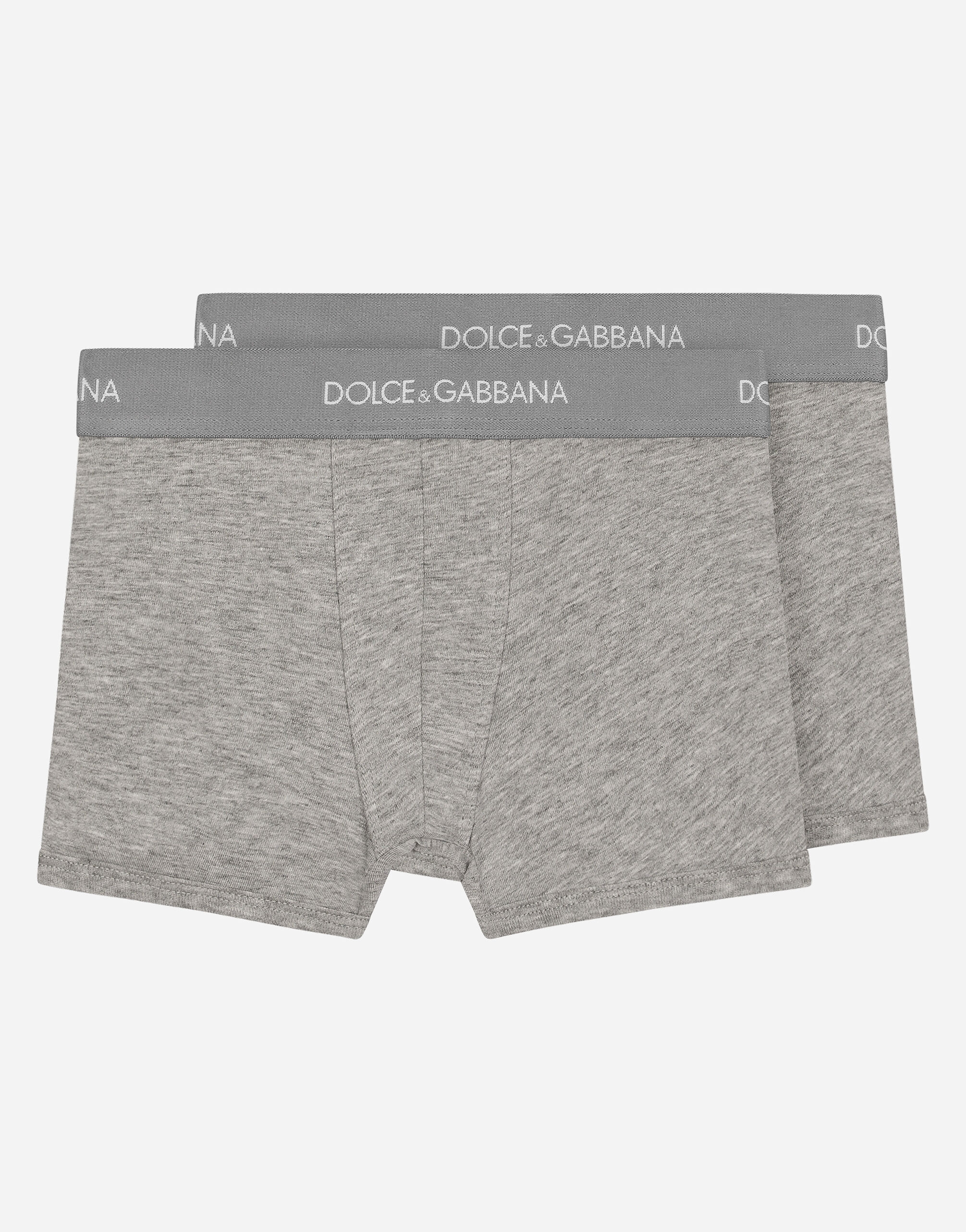 Dolce & Gabbana Bi-pack boxer con elastico logato Black L4J702G7OCU
