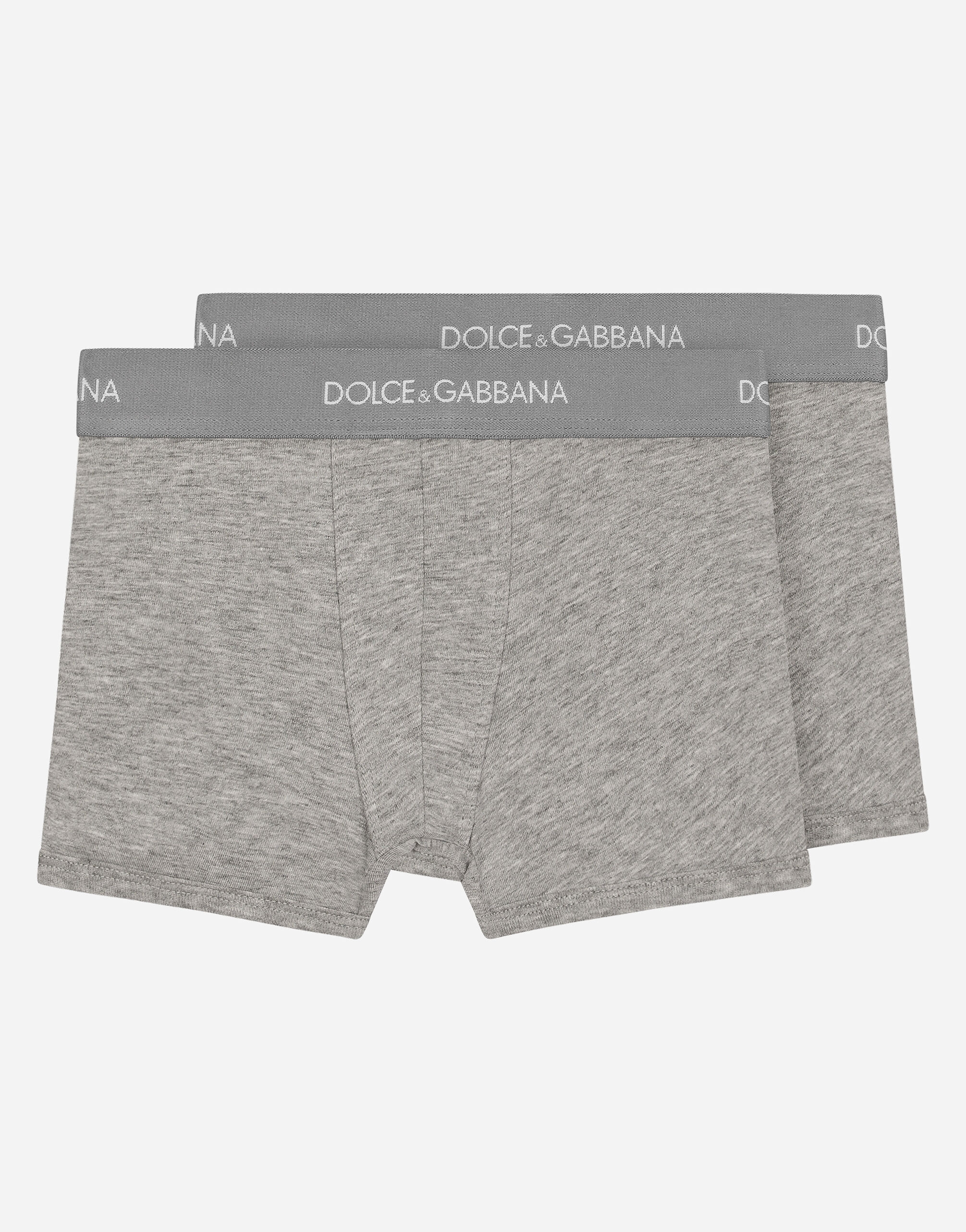 Dolce & Gabbana 徽标弹力饰带平角裤（两件入） 黑 L4J702G7OCU