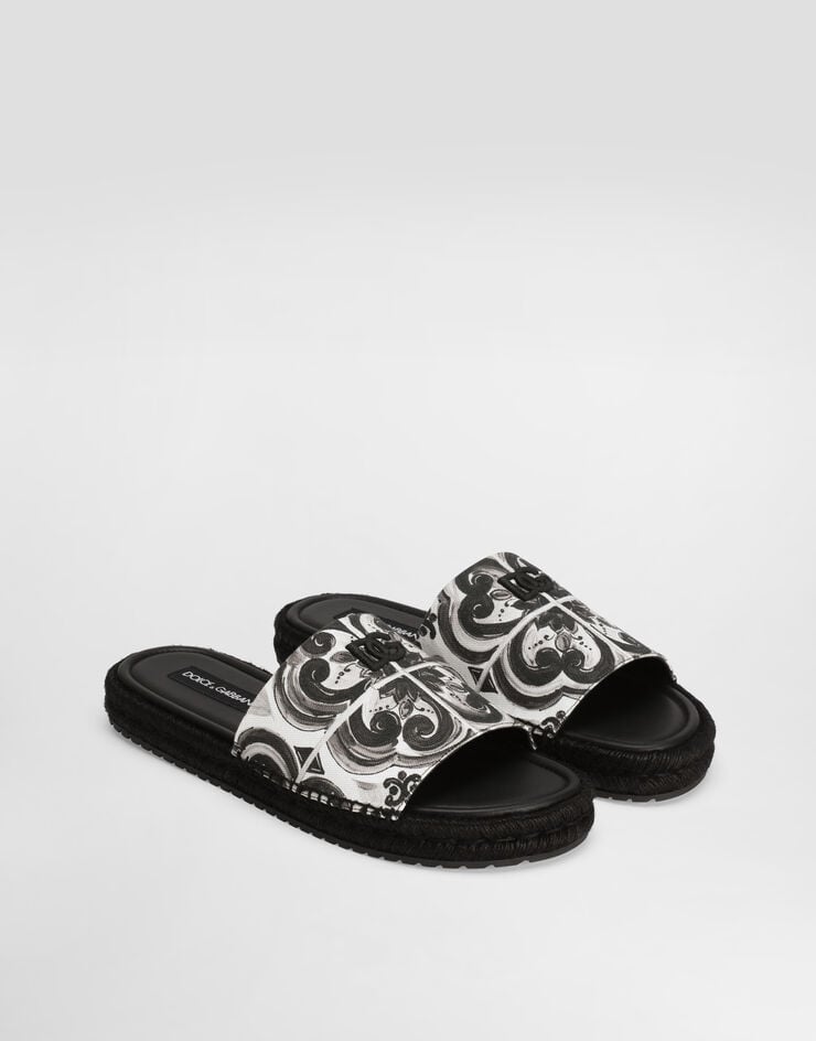 Dolce & Gabbana Shell-print canvas espadrille sandal Multicolor A80544AJ235