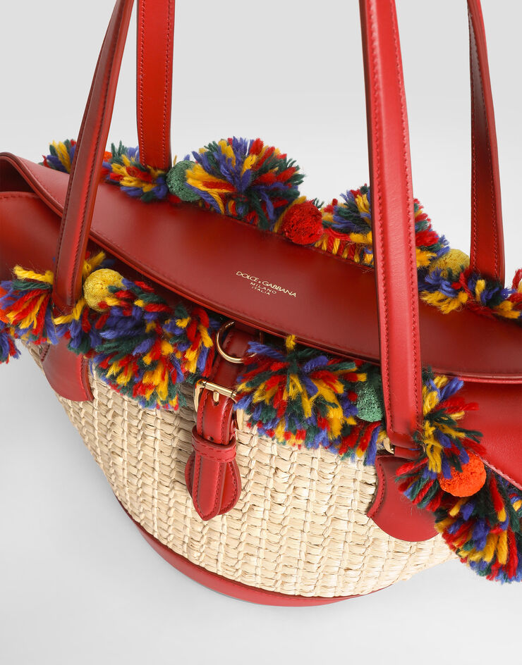 Dolce & Gabbana Raffia coffa Capri bag Multicolor BB7815A0419