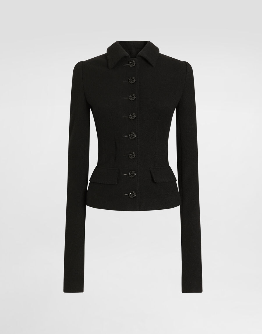 Single-breasted wool jacket