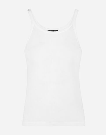 Dolce & Gabbana Cotton singlet White G8KG5TFU7AV