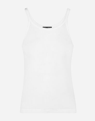 Dolce & Gabbana Cotton singlet Black VG4390VP187