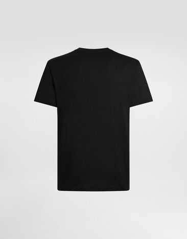 Dolce & Gabbana Tシャツ コットン DG Milanoロゴエンブロイダリー ブラック G8RA2ZG7J6F