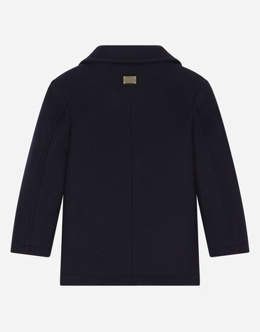 DolceGabbanaSpa Double-breasted wool coat Blue L42C22FUZCJ